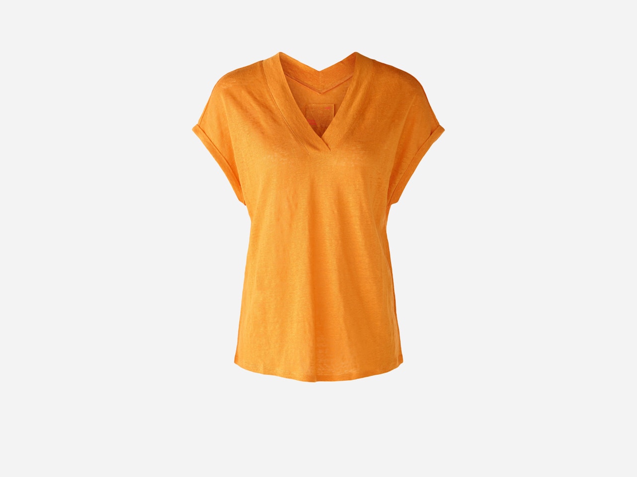 Bild 7 von T-shirt 100% linen in flame orange | Oui