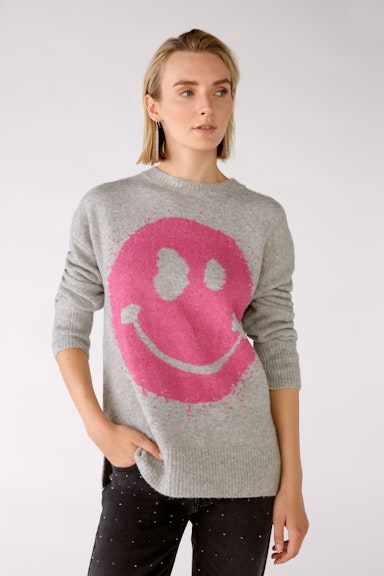 Jumper with smiley motif
