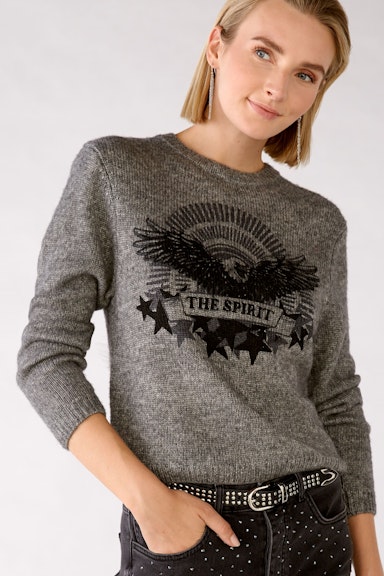 Knitted jumper  with motif