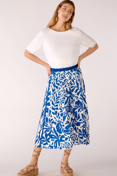 Bild 5 von Pleated skirt silky Touch quality in blue white | Oui