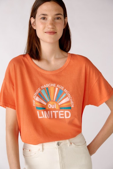 Bild 1 von T-Shirt mit Vintage Logo in orange | Oui