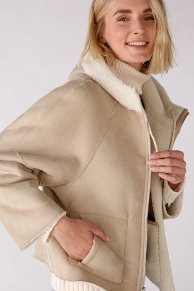 Outdoor jacket in faux fur