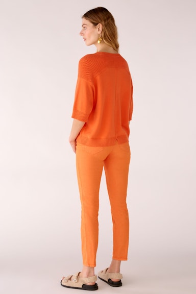Bild 3 von Knitted jumper in cotton blend in vermillion orange | Oui