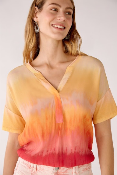 Bild 5 von Blouse shirt in viscose blend in rose orange | Oui