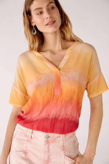 Bild 6 von Blouse shirt in viscose blend in rose orange | Oui
