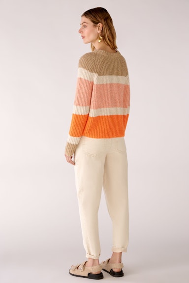 Bild 3 von Knitted jumper in cotton blend in orange camel | Oui
