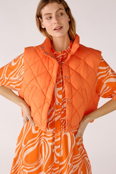 Bild 5 von Waistcoat in quilted nylon in vermillion orange | Oui