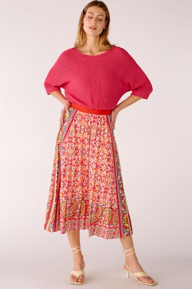 Bild 5 von Pleated skirt silky Touch quality in pink orange | Oui