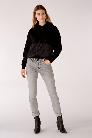 Bild 2 von Sweatshirt aus Baumwollmischung in black | Oui