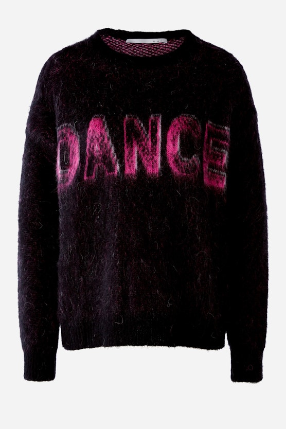 Knitted jumper   with lettering
