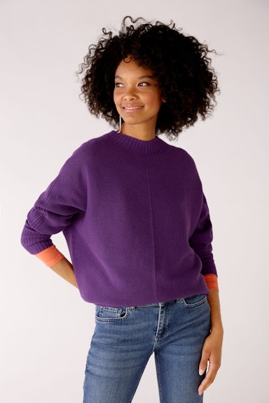 Bild 2 von Knitted jumper with stand-up collar in tillandsia purp | Oui