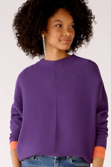 Bild 4 von Knitted jumper with stand-up collar in tillandsia purp | Oui