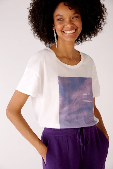Bild 5 von T-shirt with placed motif in optic white | Oui