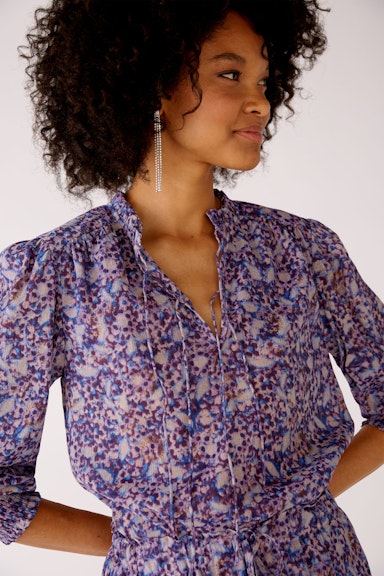 Blouse with floral motif