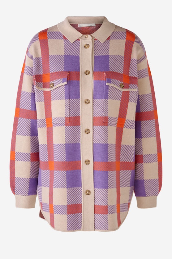 Shirt jacket in a checked pattern