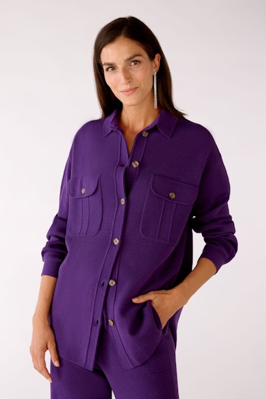 Bild 2 von Shirt jacket knitted in full-milano in acai | Oui