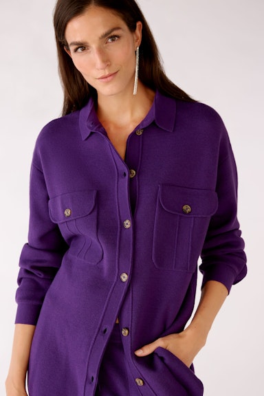 Bild 4 von Shirt jacket knitted in full-milano in acai | Oui