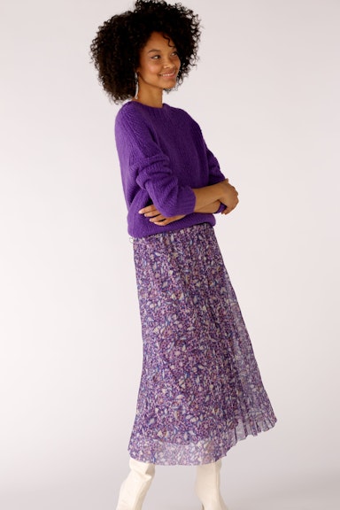 Bild 5 von Pleated skirt with allover print in violett violett | Oui