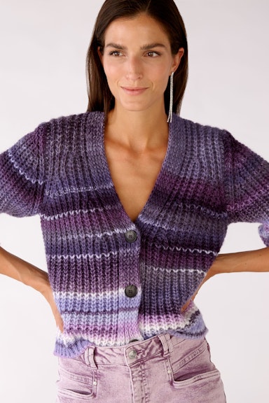 Bild 4 von Cardigan with space-dyed colouring in lilac violett | Oui