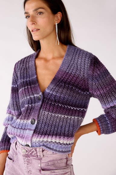 Bild 5 von Cardigan with space-dyed colouring in lilac violett | Oui