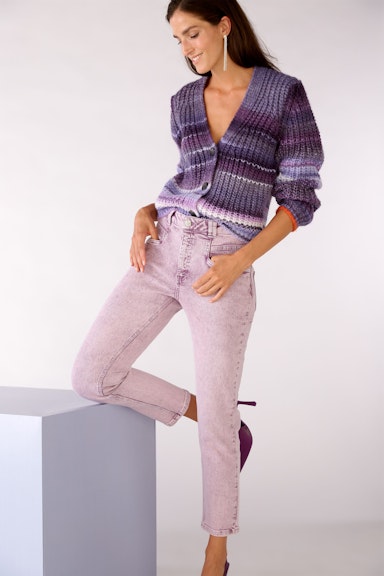 Bild 6 von Cardigan with space-dyed colouring in lilac violett | Oui