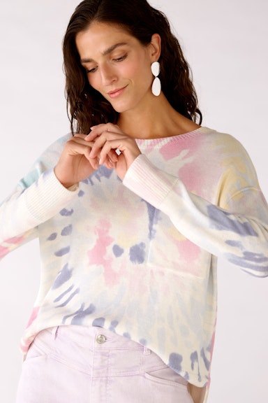 Bild 5 von Knitted jumper   with batik print in rose blue | Oui
