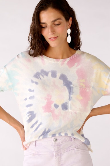 Bild 1 von Knitted jumper   with batik print in rose blue | Oui