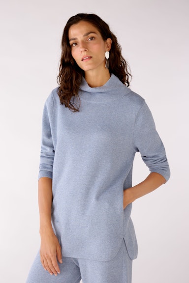 Knitted jumper   with stand-up collar