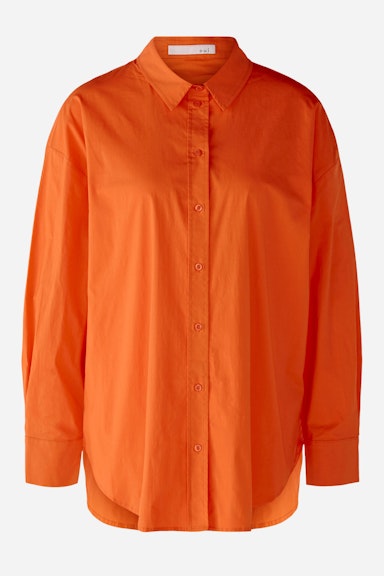 Bild 8 von Shirt blouse in cotton stretch quality in vermillion orange | Oui