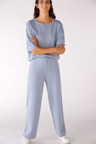 Bild 6 von Knitted trousers in straight fit in Lt.Blue | Oui