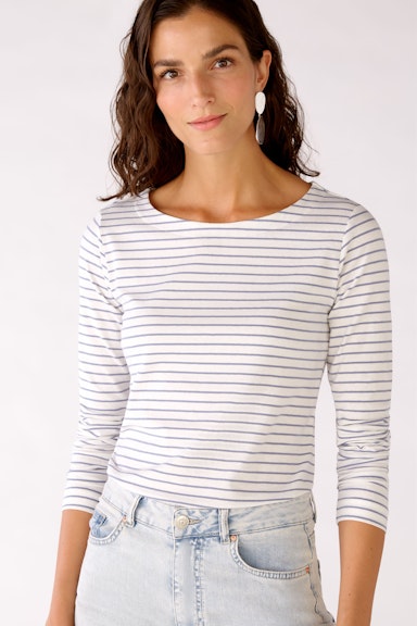 Bild 4 von Long-sleeved shirt basic in white blue | Oui