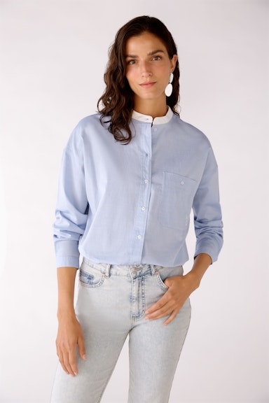 Shirt blouse with breast pocket