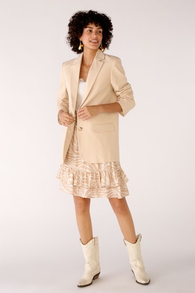 Bild 2 von Blazer in a lightweight linen-cotton blend with stretch in light beige | Oui