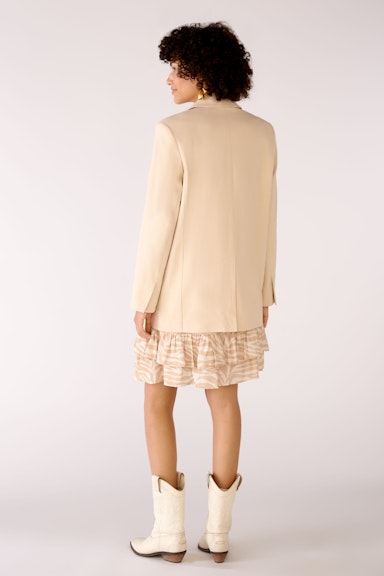 Bild 4 von Blazer in a lightweight linen-cotton blend with stretch in light beige | Oui