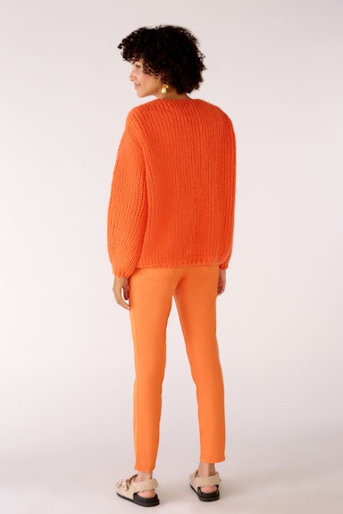 Bild 3 von Cardigan in a chunky knit look in vermillion orange | Oui