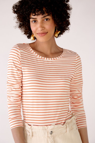 Long-sleeved shirt with stripes