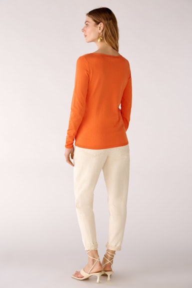 Bild 3 von Pullover in Baumwollmischung in vermillion orange | Oui
