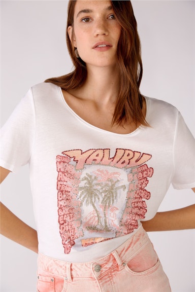 Bild 5 von T-Shirt in Baumwoll-Modal-Mischung in optic white | Oui