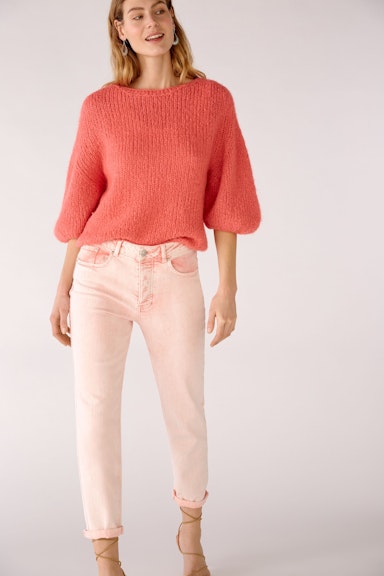 Bild 5 von Jeans Tapered in Baumwollmischung in rose orange | Oui