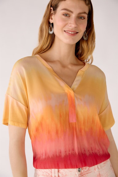 Bild 4 von Blouse shirt in viscose blend in rose orange | Oui