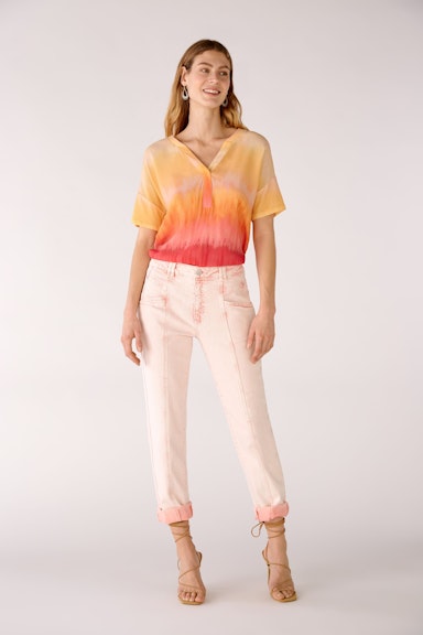 Bild 1 von Blouse shirt in viscose blend in rose orange | Oui