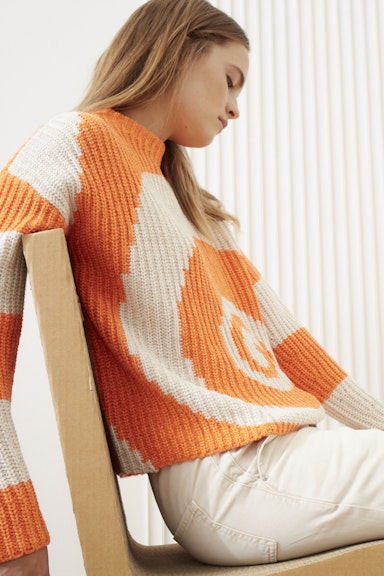 Bild 7 von Knitted jumper in a chunky knit look in lt stone orange | Oui
