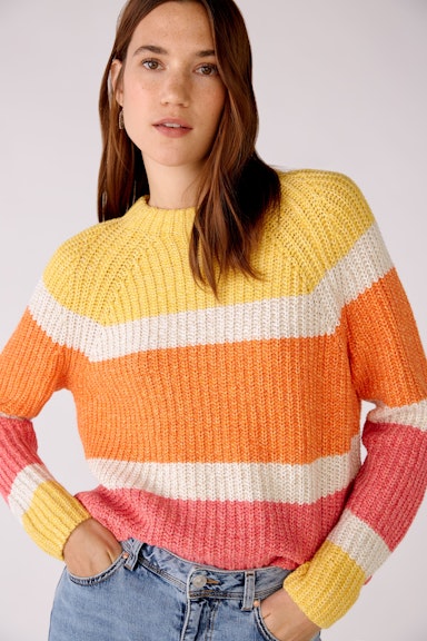 Bild 4 von Knitted jumper in cotton blend in red yellow | Oui