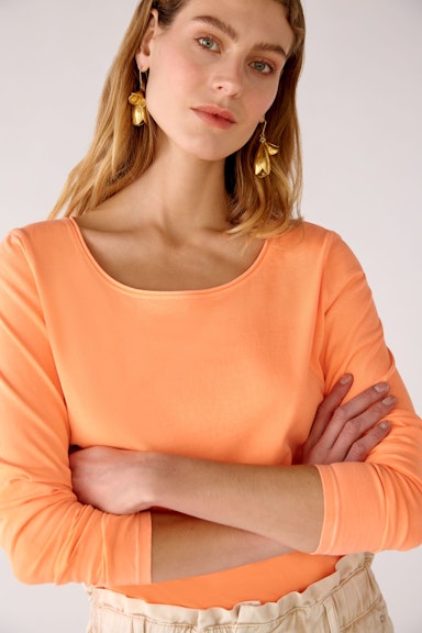Bild 5 von Long-sleeved shirt made from organic cotton in shocking orange | Oui