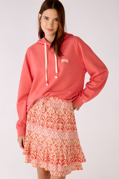 Bild 5 von A-line skirt in flowing viscose in rose orange | Oui