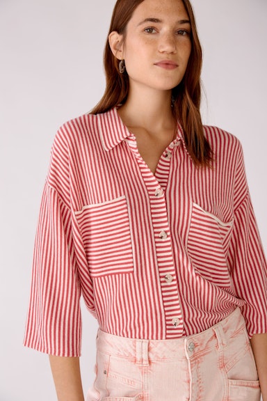 Bild 1 von Shirt blouse with stripes in offwhite red | Oui