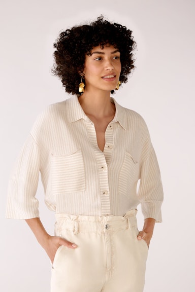 Bild 2 von Shirt blouse with stripes in stone white | Oui