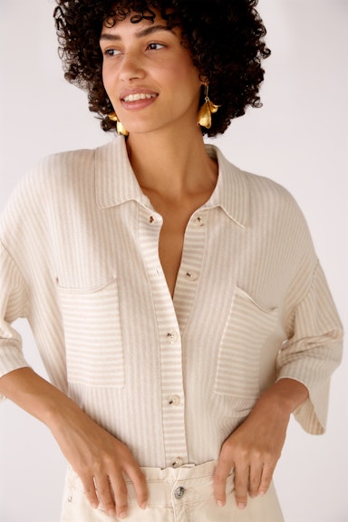 Bild 4 von Shirt blouse with stripes in stone white | Oui
