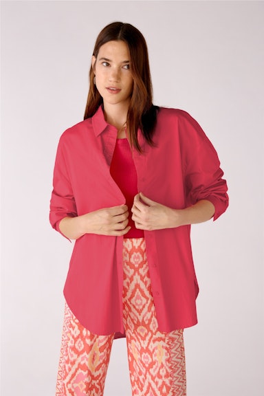 Bild 2 von Shirt blouse in cotton stretch quality in red | Oui
