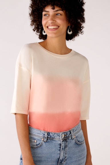 Bild 4 von T-shirt in cotton blend in rose white | Oui
